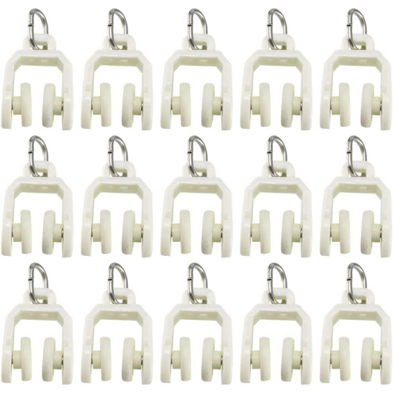 uxcell Curtain Track Rollers Plastic Drapery Rail Sliding Glider 12mm 50pcs a18081800ux0033