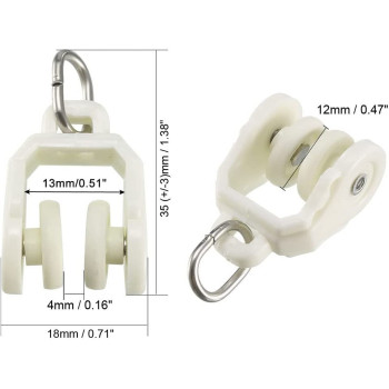 uxcell Curtain Track Rollers Plastic Drapery Rail Sliding Glider 12mm 50pcs a18081800ux0033