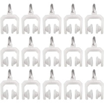 uxcell Curtain Track Plastic Twin Wheeled Carriers Drapery Rail Sliding Glider for Windows Shower Curtain Tracks 9mm Dia 80 Pcs