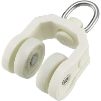 uxcell Curtain Track Plastic Twin Wheeled Carriers Drapery Rail Sliding Glider for Windows Shower Curtain Tracks 14mm Dia 30 Pcs