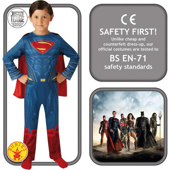 Rubie'S Official Dc Justice League Superman Kids Costume, Super Hero Fancy Dress 