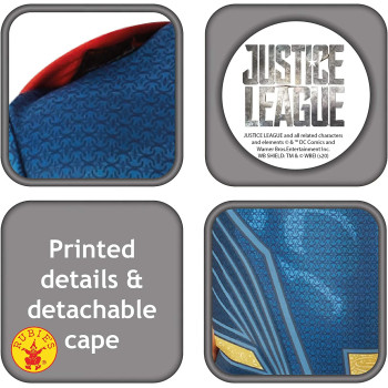 Rubie'S Official Dc Justice League Superman Kids Costume, Super Hero Fancy Dress 