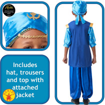 Rubie'S Official Disney Live Action Aladdin, Genie Childs World Book Day And Book Week Costume, Multicolour Medium 5-6 Years 300313