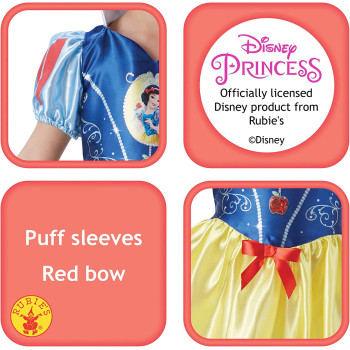 Rubie'S Official Disney Princess Fairy Tale Snow White Book Week And World Book Day Costume Girls Size Small, Multicolour
