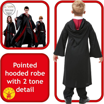 Rubie'S Official Harry Potter Gryffindor Deluxe Robe Childs Costume- Large