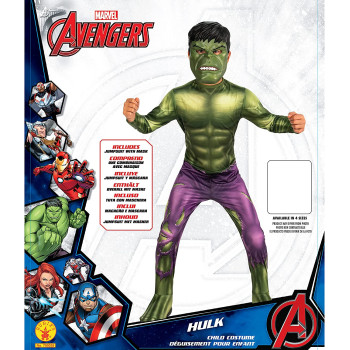 Rubie'S Unisex Kids Deguisement Officiel Hulk Avengers Classic Costume- 7-8 Years