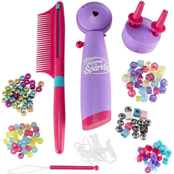 Shimmer And Sparkle 65576 Shimmer N Saprkle Deluxe Bead Twist Braiding Styler Toy Accessories Fashion Threads For Girls Long Hair Creative