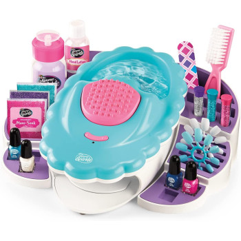 Shimmer And Sparkle Crazart Ultimate Nail Spa Set For Kids And Teens, 5In1 Nail Studio, Soak, Massage, Polish, Decorate And Dry, Multicolor, Sns-65506