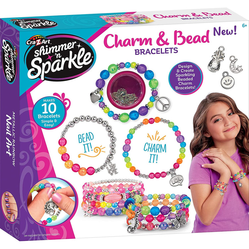 Shimmer 'N Sparkle N Charm & Bead Bracelets, Multicolor, 65543Charm & Bead Bracelet Maker