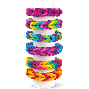 Shimmer N Sparkle Squish Magic Bubble Bands Loom Band Making Kit, Friendship Bracelets Crafting Toy Rubber Bands Set