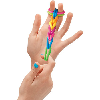 Shimmer N Sparkle Squish Magic Bubble Bands Loom Band Making Kit, Friendship Bracelets Crafting Toy Rubber Bands Set