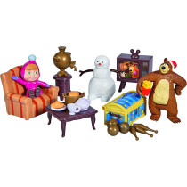Simba - Masha And The Bear Masha Play Set "Winter Bear'S House"