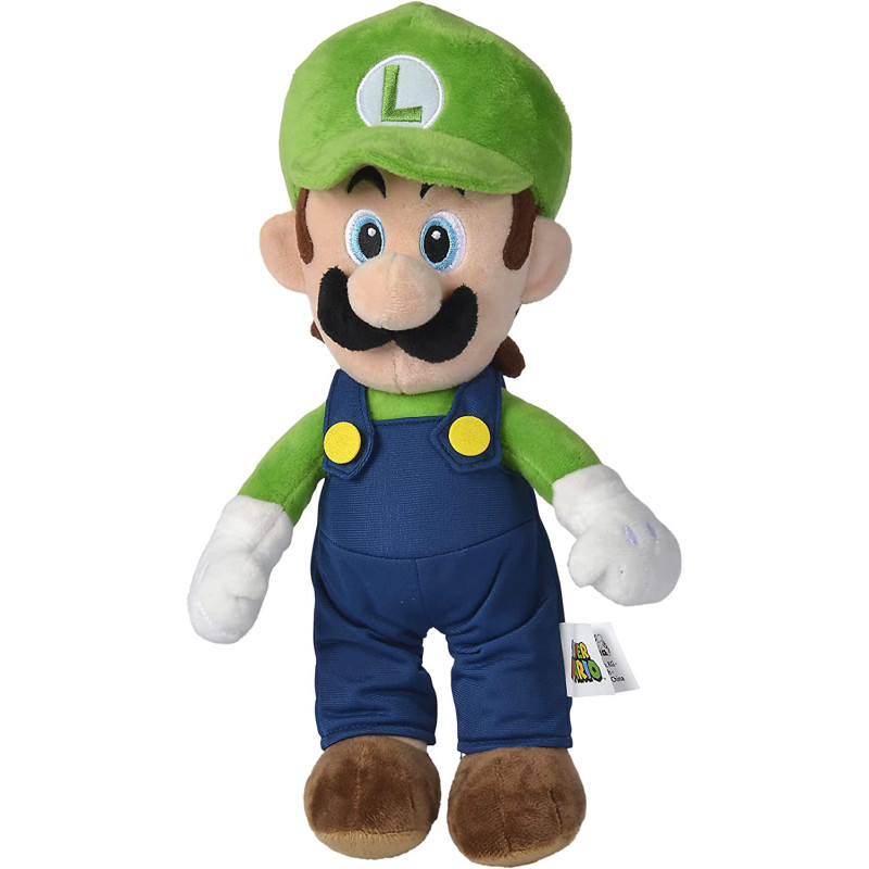 Simba 109231011 - Super Mario Luigi Pluschfigur, 30Cm, Kuschelweich, Nintendo, Charakter Aus Weltberuhmten Computerspiel, Ab Den Ersten Lebensmonaten Geeignet