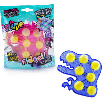 So Slime Fidget Pop Compact Fidget Toy Meets Squish + Push Around, Cool Sounds + Effects, 12 Styles, No Mess For Ages 6+, Multi-Coloured