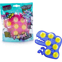 So Slime Fidget Pop Compact Fidget Toy Meets Squish + Push Around, Cool Sounds + Effects, 12 Styles, No Mess For Ages 6+, Multi-Coloured