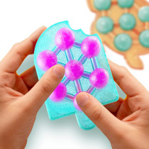 So Slime Fidget Pop Compact Fidget Toy Meets Squish + Push Around, Cool Sounds + Effects, 12 Styles, No Mess For Ages 6+, Multi-Coloured