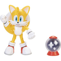 Sonic The Hedgehog 4" Modern Tails Action Figure With Invincible Item Box Accessory