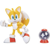Sonic The Hedgehog 4" Modern Tails Action Figure With Invincible Item Box Accessory