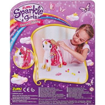 Sparkle Girlz 10" Unicorn Hair Styling Set By Zuru
