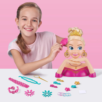 Sparkle Girlz Nail Design & Hair Styling Head Doll By Zuru