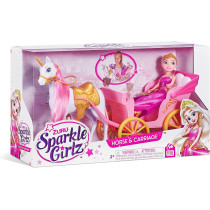 Zuru Sparkle Girlz-Dolls Playset-Dolls & Horse-10.5" Princess W/Horse & Carriage By Zuru