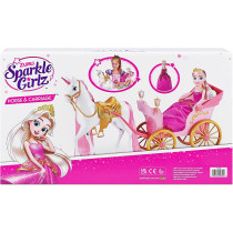 Zuru Sparkle Girlz-Dolls Playset-Dolls & Horse-10.5" Princess W/Horse & Carriage By Zuru