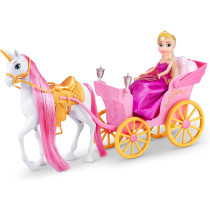 Zuru Sparkle Girlz-Dolls Playset-Dolls & Horse-10.5" Princess W/Horse & Carriage By Zuru