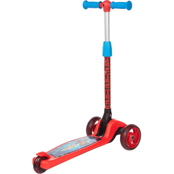 Spartan Disney Spiderman,Frozen,Minnie,Miceky,Cars,Princess 3-Wheel Light Up Scooter For Kids; Led Lighted Wheels, Adjustable Handlebars ,Advanced Technology For Increased Control,Stability & Balance- (Spiderman)