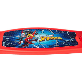 Spartan Disney Spiderman,Frozen,Minnie,Miceky,Cars,Princess 3-Wheel Light Up Scooter For Kids; Led Lighted Wheels, Adjustable Handlebars ,Advanced Technology For Increased Control,Stability & Balance- (Spiderman)
