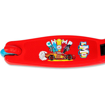 Spartan Disney Spiderman,Frozen,Minnie,Miceky,Cars,Princess 3-Wheel Light Up Scooter For Kids; Led Lighted Wheels, Adjustable Handlebars ,Advanced Technology For Increased Control,Stability & Balance- ( Car )