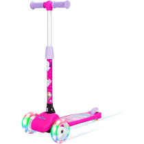 Spartan Disney Spiderman,Frozen,Minnie,Miceky,Cars,Princess 3-Wheel Light Up Scooter For Kids; Led Lighted Wheels, Adjustable Handlebars ,Advanced Technology For Increased Control,Stability & Balance- (Frozen)