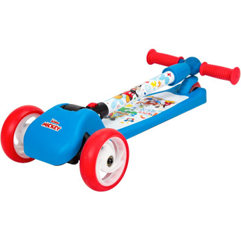 Spartan Disney Spiderman,Frozen,Minnie,Miceky,Cars,Princess 3-Wheel Light Up Scooter For Kids; Led Lighted Wheels, Adjustable Handlebars ,Advanced Technology For Increased Control,Stability & Balance- (Mickey)