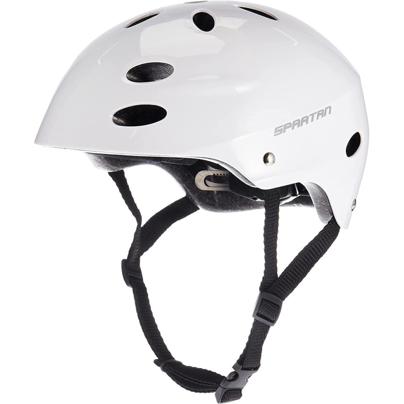 Spartan Multi-Sport Helmetventilationsafetylightweightskateboardcyclingroller Skaters Helmetyouth Scooter Helmetbicycle Helmet- L ( White)
