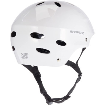 Spartan Multi-Sport Helmetventilationsafetylightweightskateboardcyclingroller Skaters Helmetyouth Scooter Helmetbicycle Helmet- L ( White)