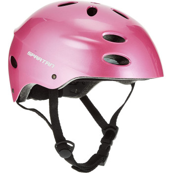 Spartan Multi-Sport Helmetventilationsafetylightweightskateboardcyclingroller Skaters Helmetyouth Scooter Helmetbicycle Helmet- L ( Pink)