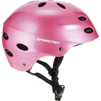 Spartan Multi-Sport Helmetventilationsafetylightweightskateboardcyclingroller Skaters Helmetyouth Scooter Helmetbicycle Helmet- L ( Pink)