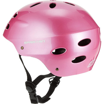 Spartan Multi-Sport Helmetventilationsafetylightweightskateboardcyclingroller Skaters Helmetyouth Scooter Helmetbicycle Helmet- L ( Pink)