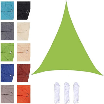 CLG Triangle Sun Shade Sail, Outdoor Swimming Pools Garden Patio, Waterproof 98% Anti-UV Sunscreen Awning Canopy, Various Sizes, Easy Clean