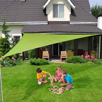 CLG Triangle Sun Shade Sail, Outdoor Swimming Pools Garden Patio, Waterproof 98% Anti-UV Sunscreen Awning Canopy, Various Sizes, Easy Clean