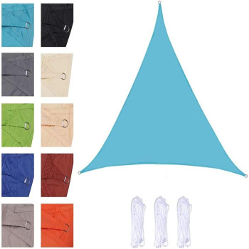 CLG Triangle Sun Shade Sail, Outdoor Swimming Pools Garden Patio, Waterproof 98% Anti-UV Sunscreen Awning Canopy, Various Sizes, Easy Clean