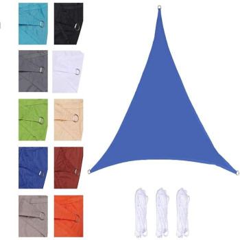 CLG Triangle Sun Shade Sail, Outdoor Swimming Pools Garden Patio, Waterproof 98% Anti-UV Sunscreen Awning Canopy, Various Sizes, Easy Clean