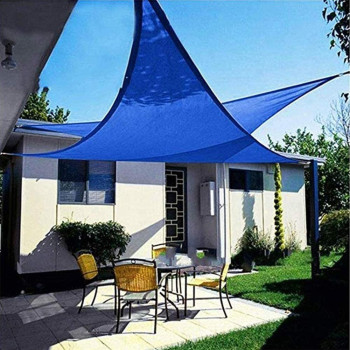 CLG Triangle Sun Shade Sail, Outdoor Swimming Pools Garden Patio, Waterproof 98% Anti-UV Sunscreen Awning Canopy, Various Sizes, Easy Clean