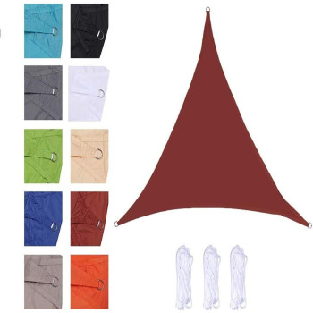 CLG Triangle Sun Shade Sail, Outdoor Swimming Pools Garden Patio, Waterproof 98% Anti-UV Sunscreen Awning Canopy, Various Sizes, Easy Clean