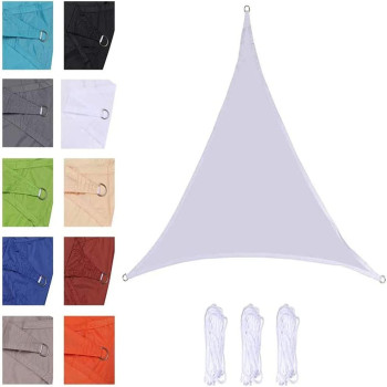 CLG Triangle Sun Shade Sail, Outdoor Swimming Pools Garden Patio, Waterproof 98% Anti-UV Sunscreen Awning Canopy, Various Sizes, Easy Clean