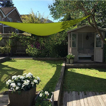 CLG Triangle Sun Shade Sail, Outdoor Swimming Pools Garden Patio, Waterproof 98% Anti-UV Sunscreen Awning Canopy, Various Sizes, Easy Clean