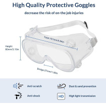 Cyxus Safety Glasses Goggles with Clear Lens, Anti Fog Scratch Resistant Wind-Proof Protection Eyewear Professional Goggles Protect Your Eyes Transparent Frame
