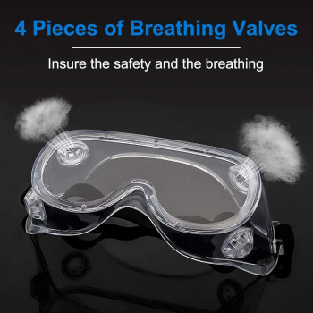 Cyxus Safety Glasses Goggles with Clear Lens, Anti Fog Scratch Resistant Wind-Proof Protection Eyewear Professional Goggles Protect Your Eyes Transparent Frame