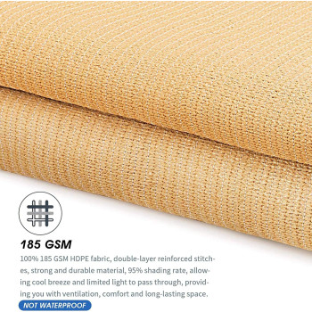 D&D Shade Sails, Rectangle Durable Roll Up UV Block Sun Shade Cover Cloth for Outdoor Patio Garden Canopy Sunshades (2 * 3m)