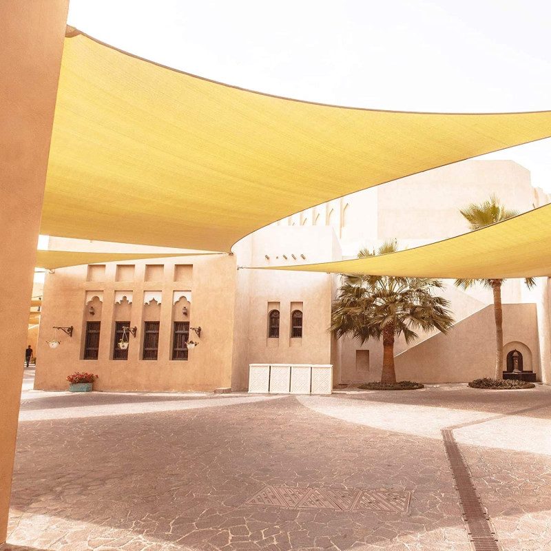 D&D Shade Sails, Rectangle Durable Roll Up UV Block Sun Shade Cover Cloth for Outdoor Patio Garden Canopy Sunshades (3 * 3m)