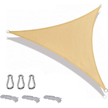 D&D Sun Shade Sail, Triangle UV Protection Umbrella, Sun Shades for Outdoor, Patio, Garden (3x3x3m)
